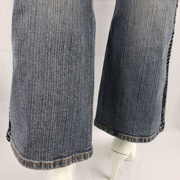 Express Boot Cut Jeans with Beaded Legs, 5/6 - Picture 2 of 6